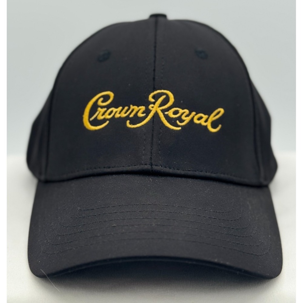 Crown Royal Strap Back Black Hat / Cap - OSFA - NEW With Out Tags - Tangerine